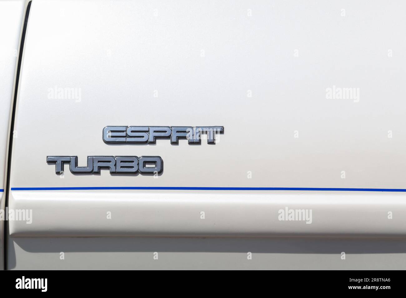 Decal badges of a Lotus Esprit Turbo Stock Photo