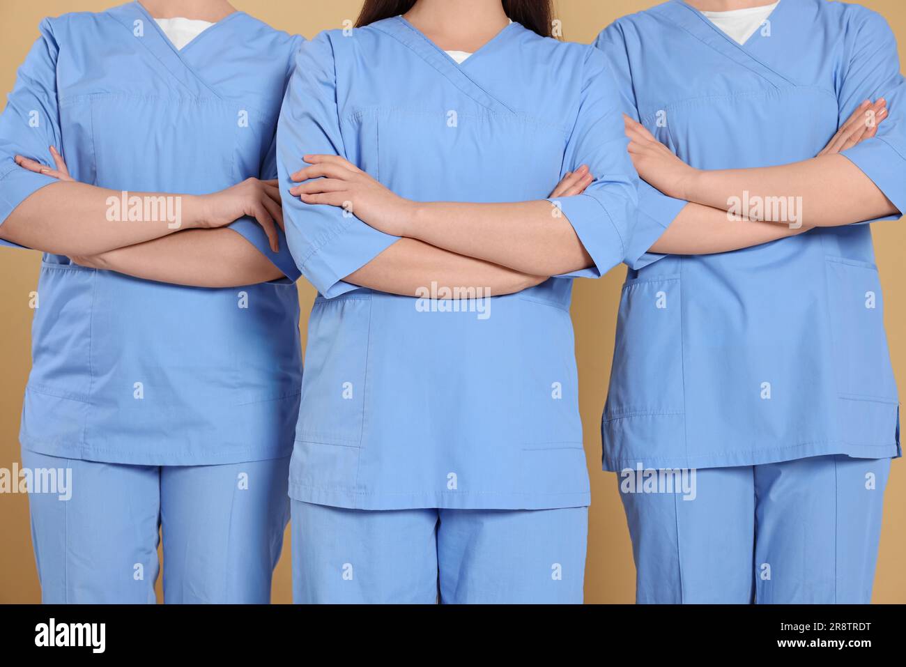 Nurses in blue scrubs hi-res stock photography and images - Alamy