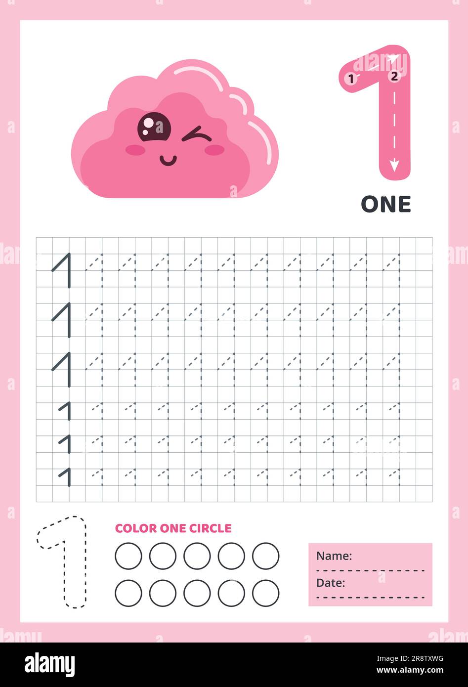 numbers-tracing-worksheet-for-kids-graphic-task-stock-vector-image-art-alamy for Free Printable Number Tracing Worksheets 1 100 Numbers tracing worksheet for kids. Graphic task Stock Vector Image & Art - Alamy for Free Printable Number Tracing Worksheets 1 100