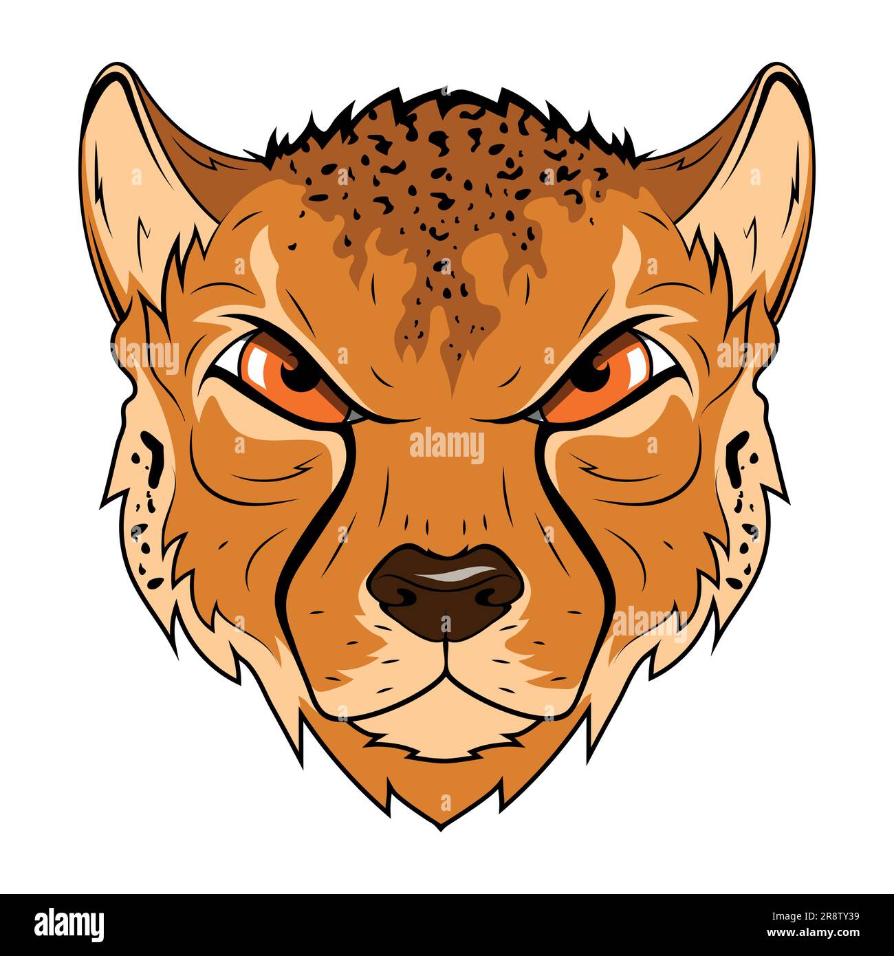 Cheetah. Vector illustration of a african wild animal. Acinonyx jubatus Stock Vector