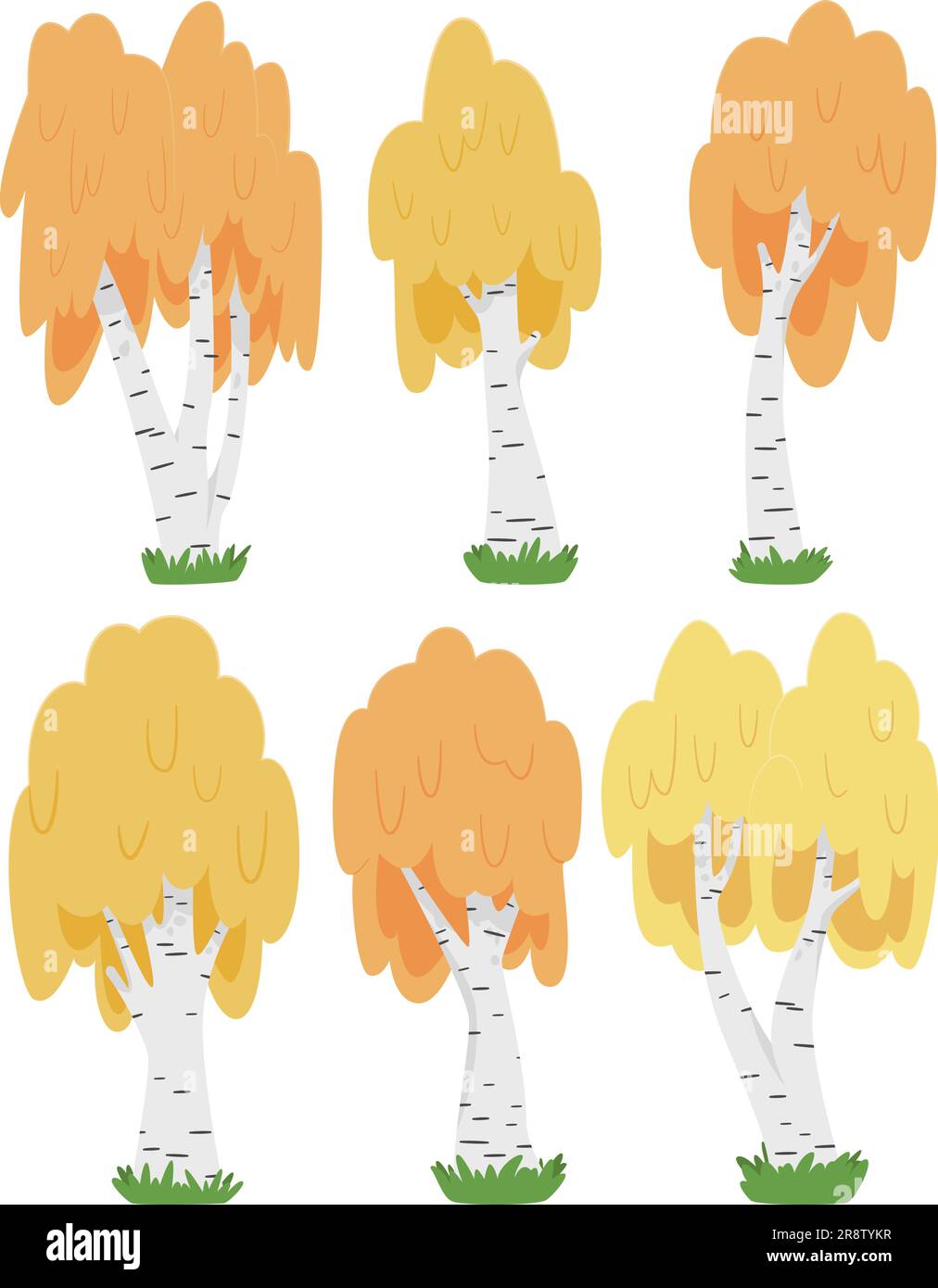 Birch Trees In Winter Clip Art