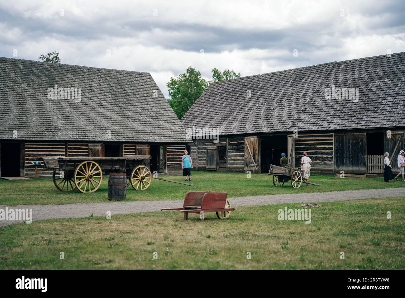 interiors in Fort William Historical Park, aboriginal village, Thunder Bay, Ontario, Canada - may 2023. High quality photo Stock Photo