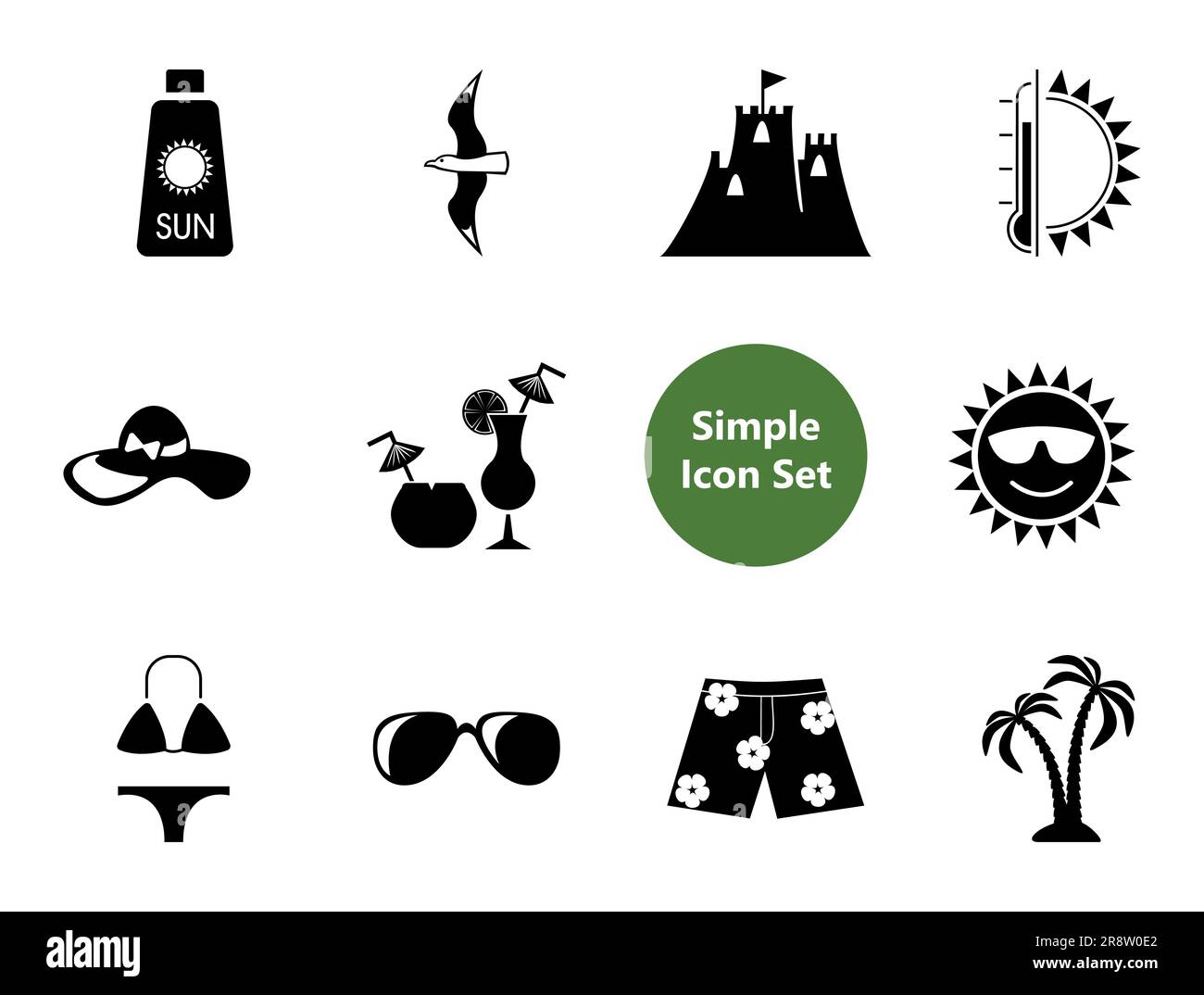 Beach Icons Set Stock Vector Image Art Alamy beach-icons-set-stock-vector-image-art-alamy