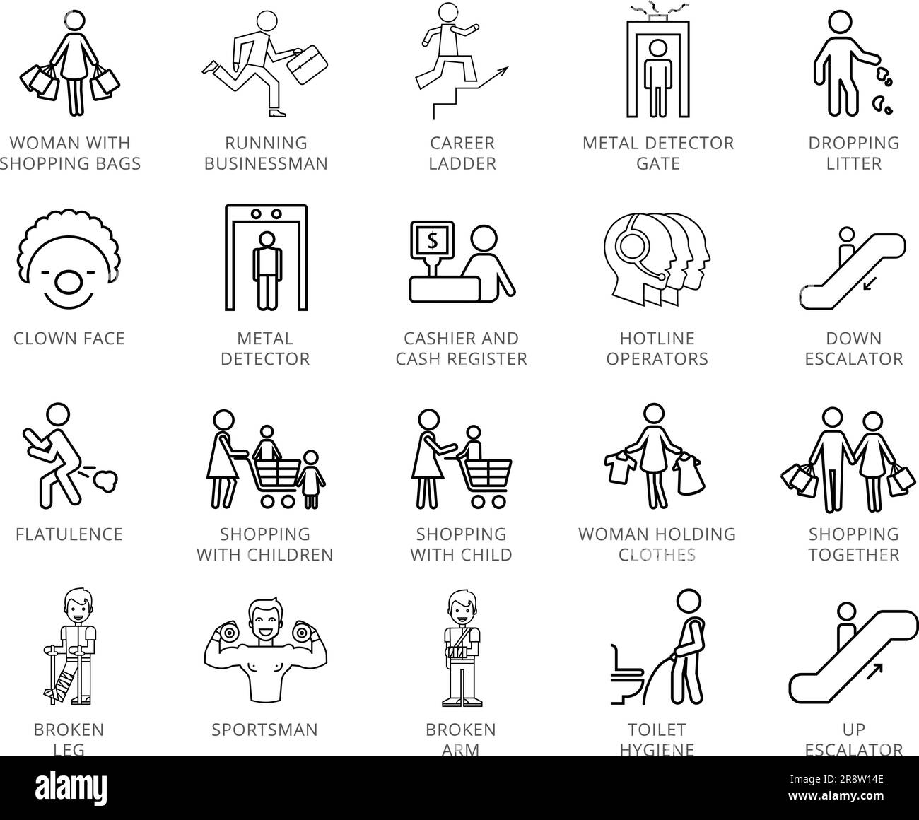 People Icons Set Stock Vector Image & Art Alamy