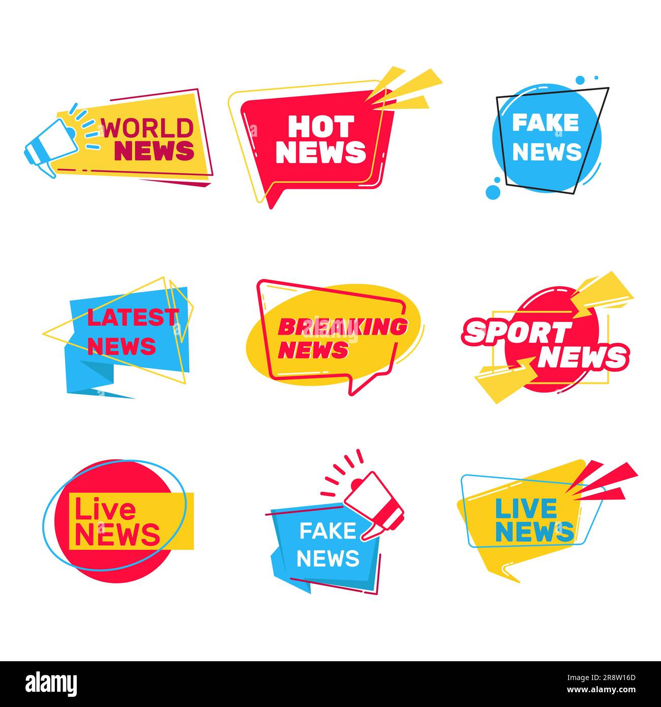 news-logo-set-stock-vector-image-art-alamy