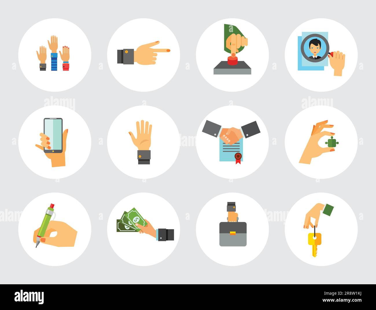 Business Hands Icon Set Stock Vector Image & Art - Alamy