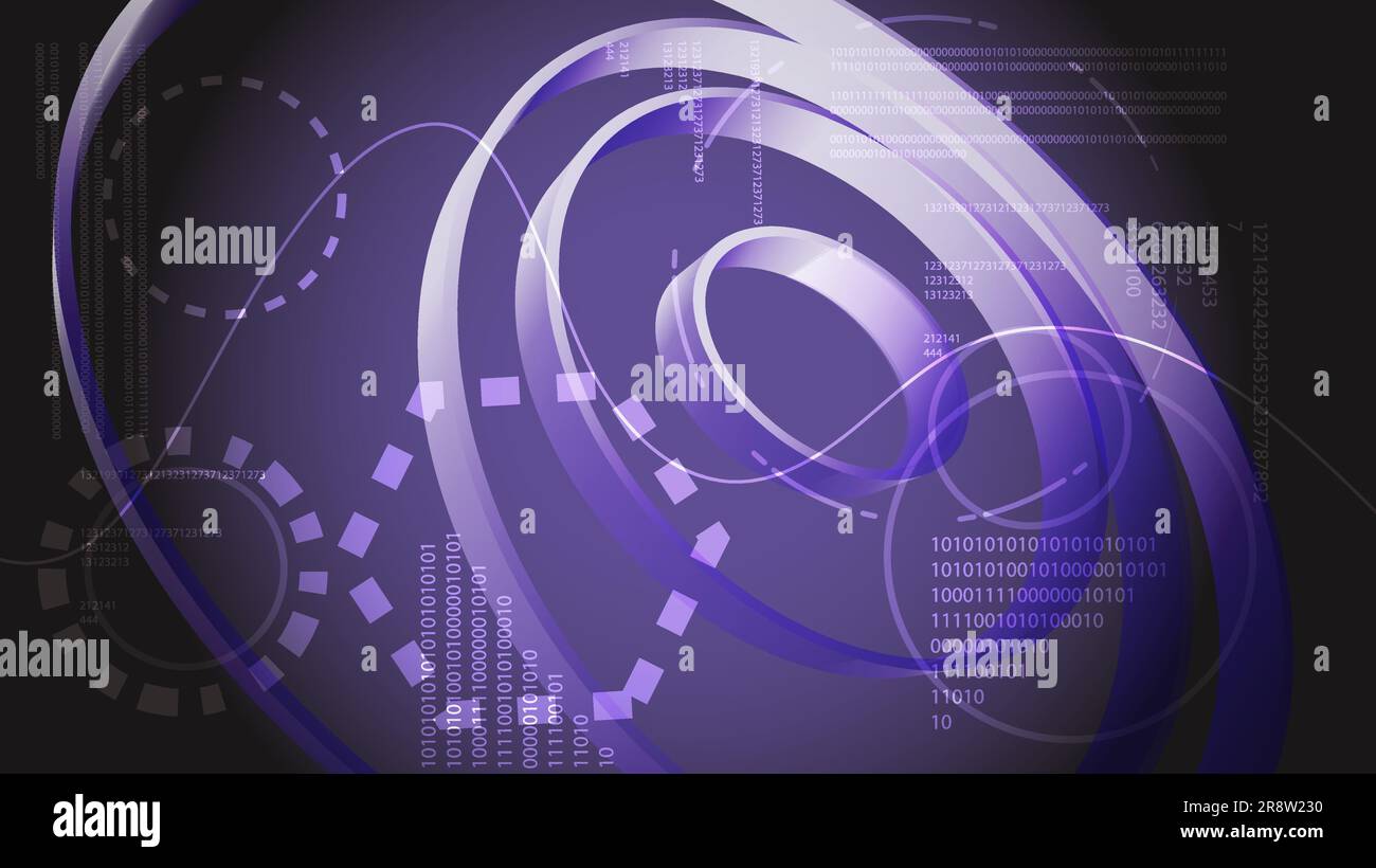 Blue abstract modern energy technology digital elements of the HUD ...