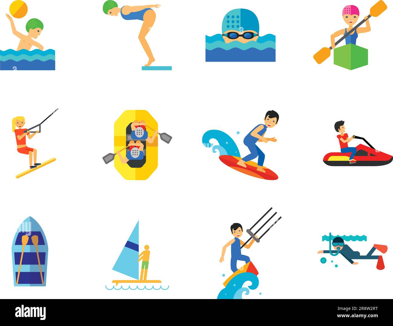 Water Sport Icon Set Stock Vector Image & Art - Alamy