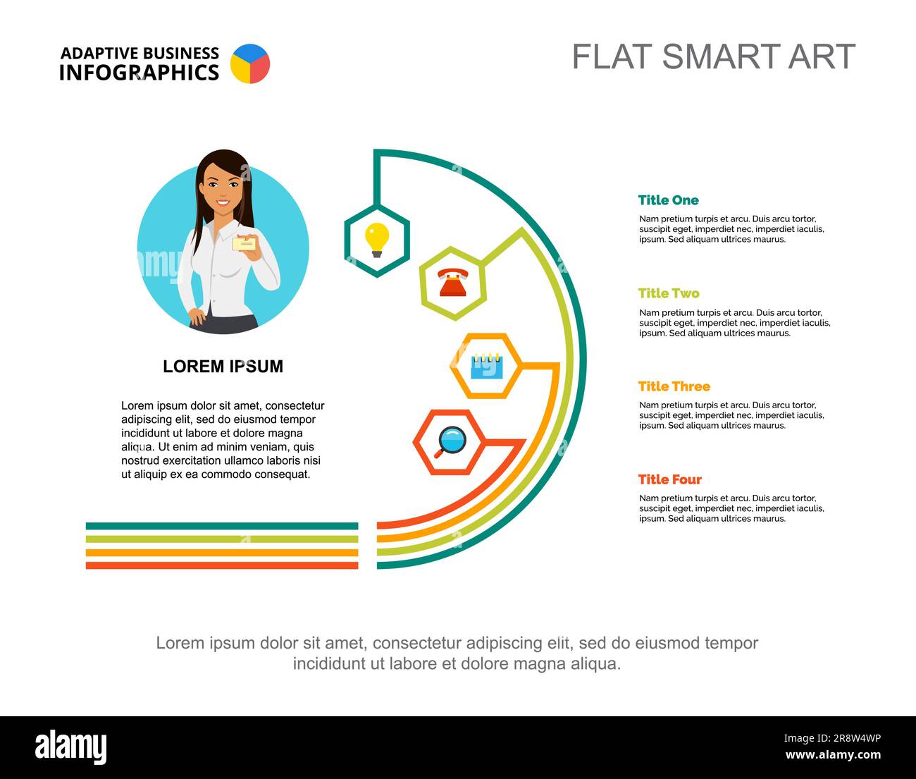 Four steps process chart template for presentation Stock Vector Image ...
