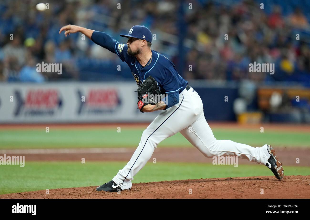 Tampa Bay Rays relief pitcher Shawn Armstrong against the Kansas City