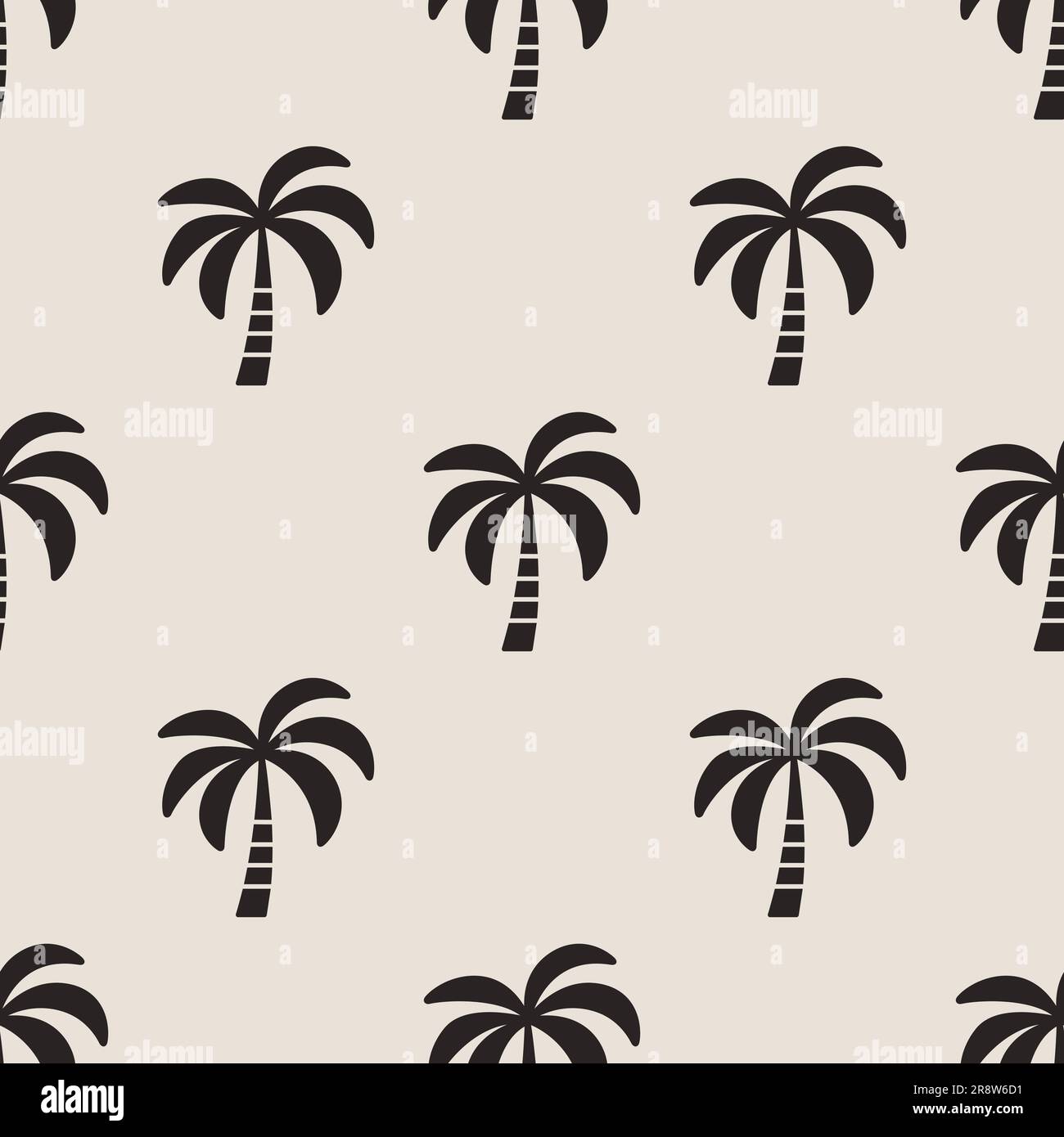 Vector Seamless Pattern with Palm Trees, Palm Tree Design Template ...