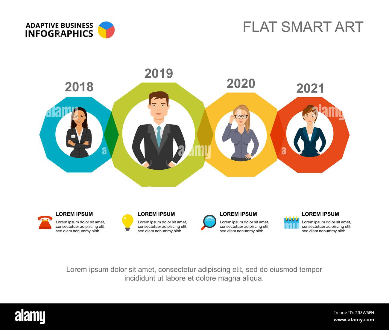 Timeline process chart template for presentation Stock Vector Image ...