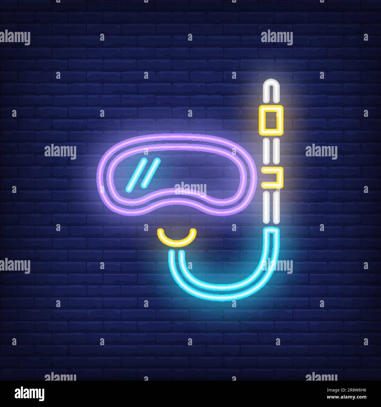 Diving mask neon sign Stock Vector Image & Art Alamy