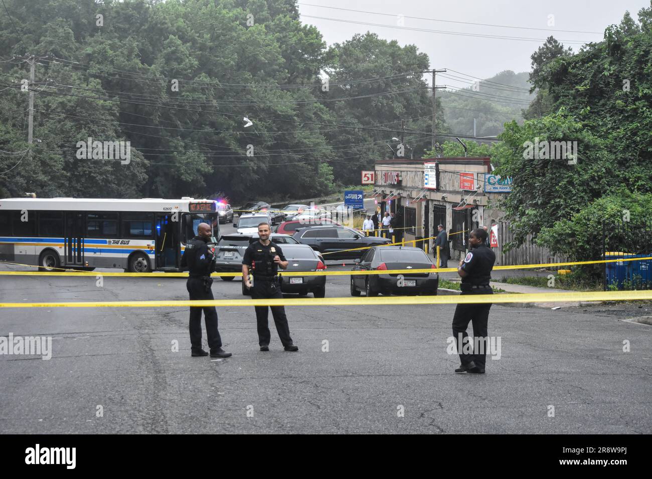 Police Officers And Crime Scene Investigators Search For Evidence And ...