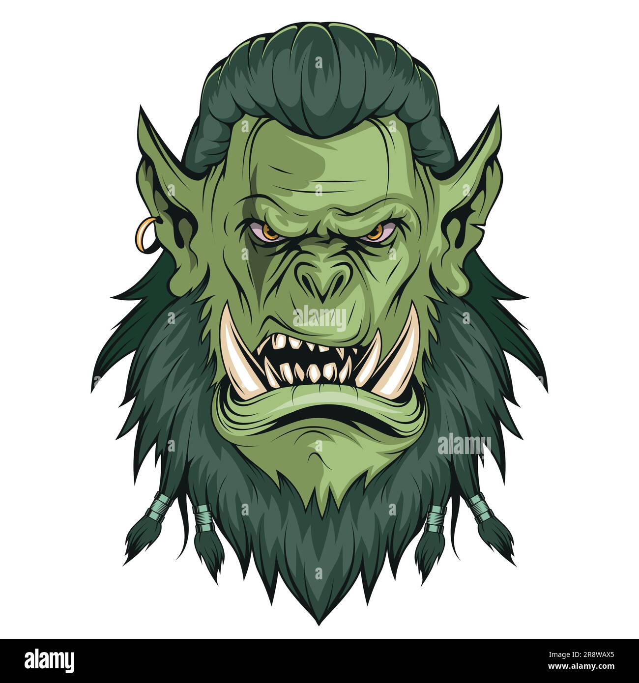 Orc. Vector illustration of a warrior troll. Monster orc e-sport game logo  Stock Vector Image & Art - Alamy