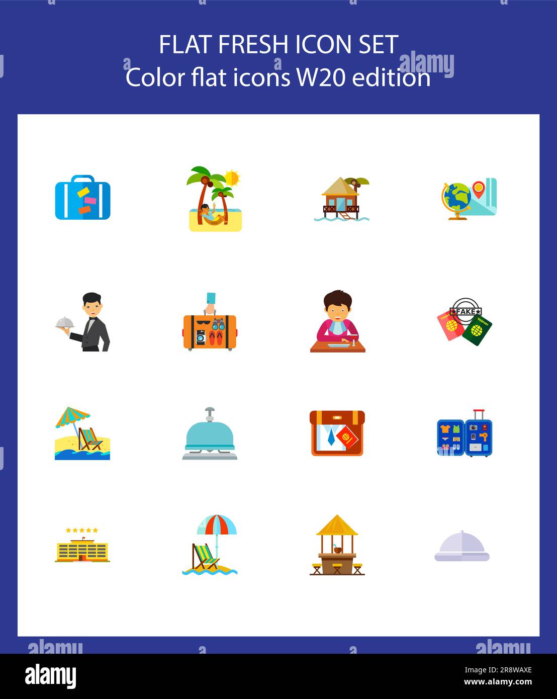 Summer vacation icon set Stock Vector Image & Art - Alamy
