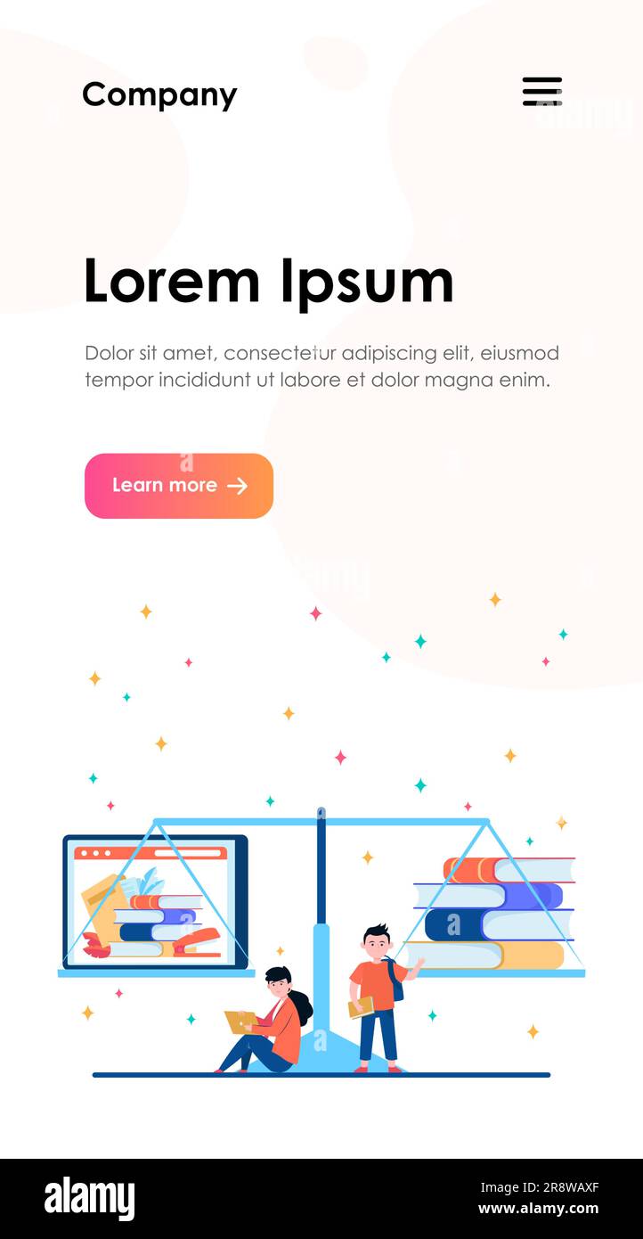 Electronic and paper books comparison Stock Vector Image & Art Alamy