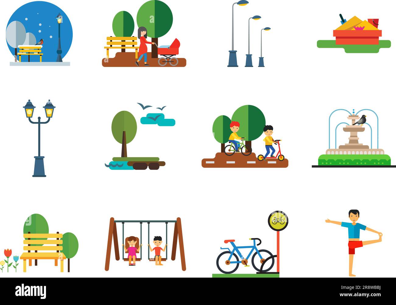 Park Icon Set Stock Vector Image Art Alamy park-icon-set-stock-vector-image-art-alamy