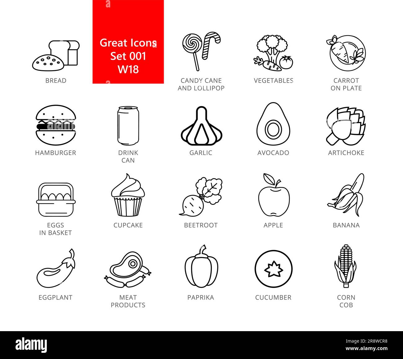 Fast food hamburger nobody Stock Vector Images - Alamy