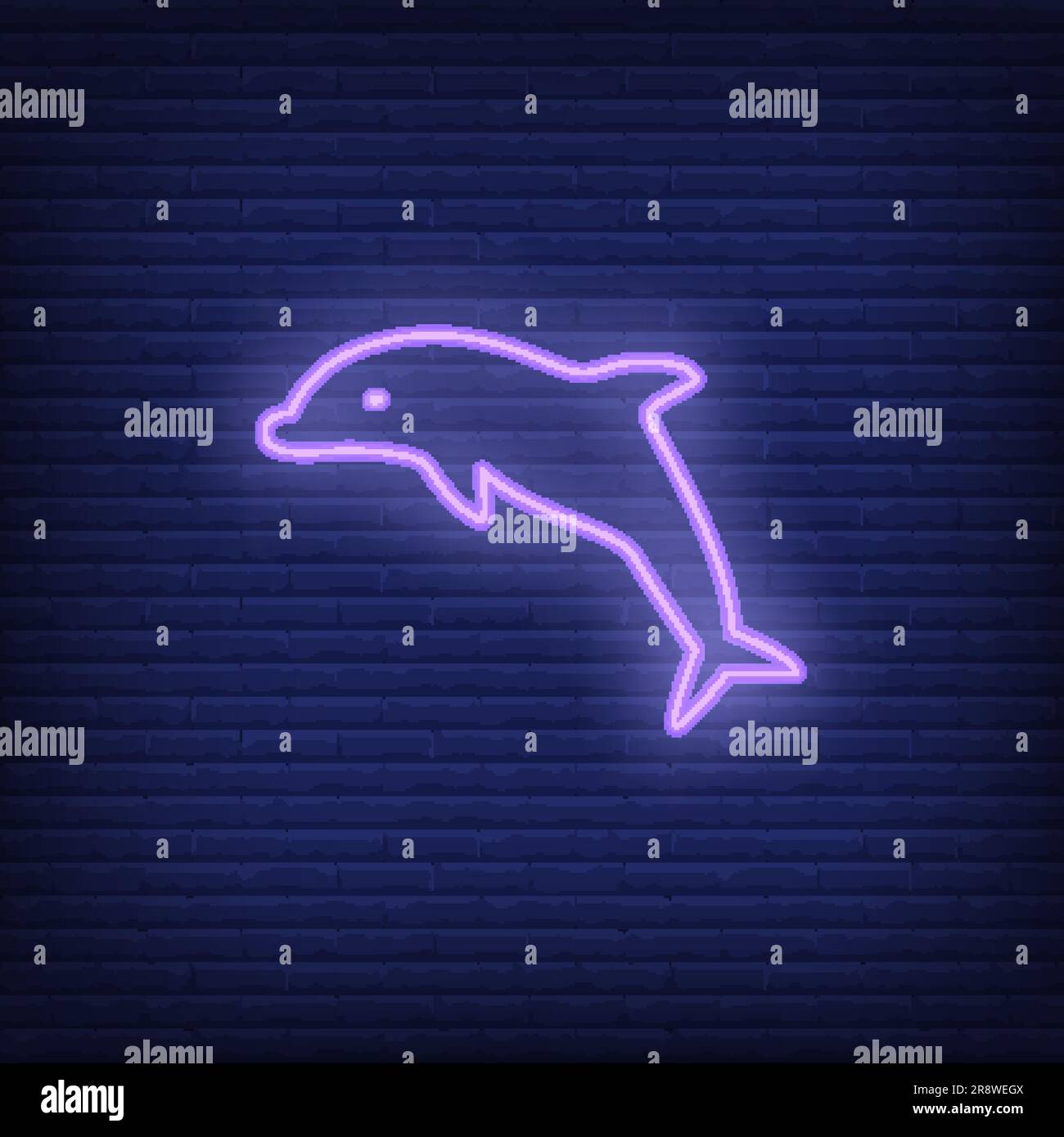 Dolphin neon sign Stock Vector Image &amp; Art - Alamy