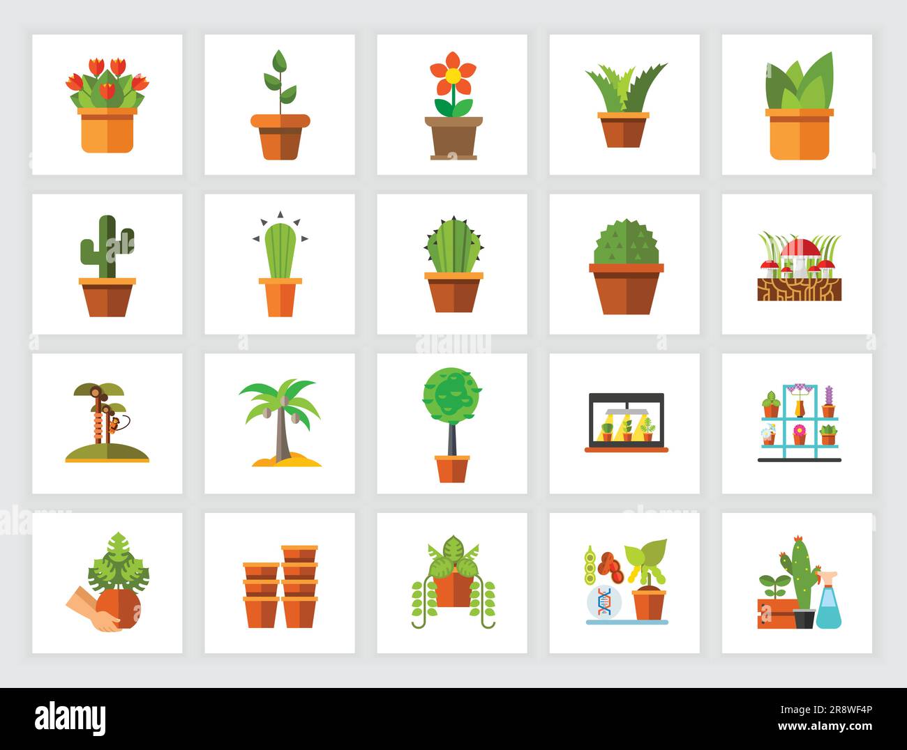Cultivated house plants Stock Vector Images - Alamy