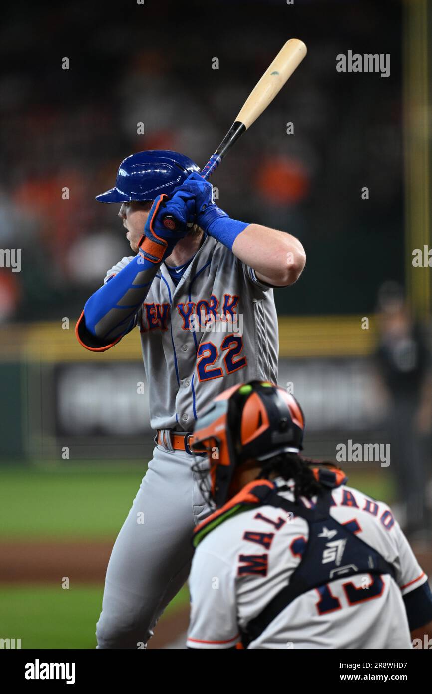 This is a 2023 photo of Brett Baty of the New York Mets baseball team. This  image reflects the Mets active roster as of Thursday, Feb. 23, 2023, when  this image was