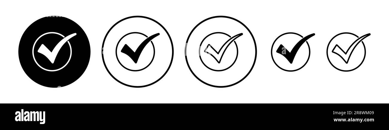 check icon vector. check mark icon. check list button icon Stock Vector ...