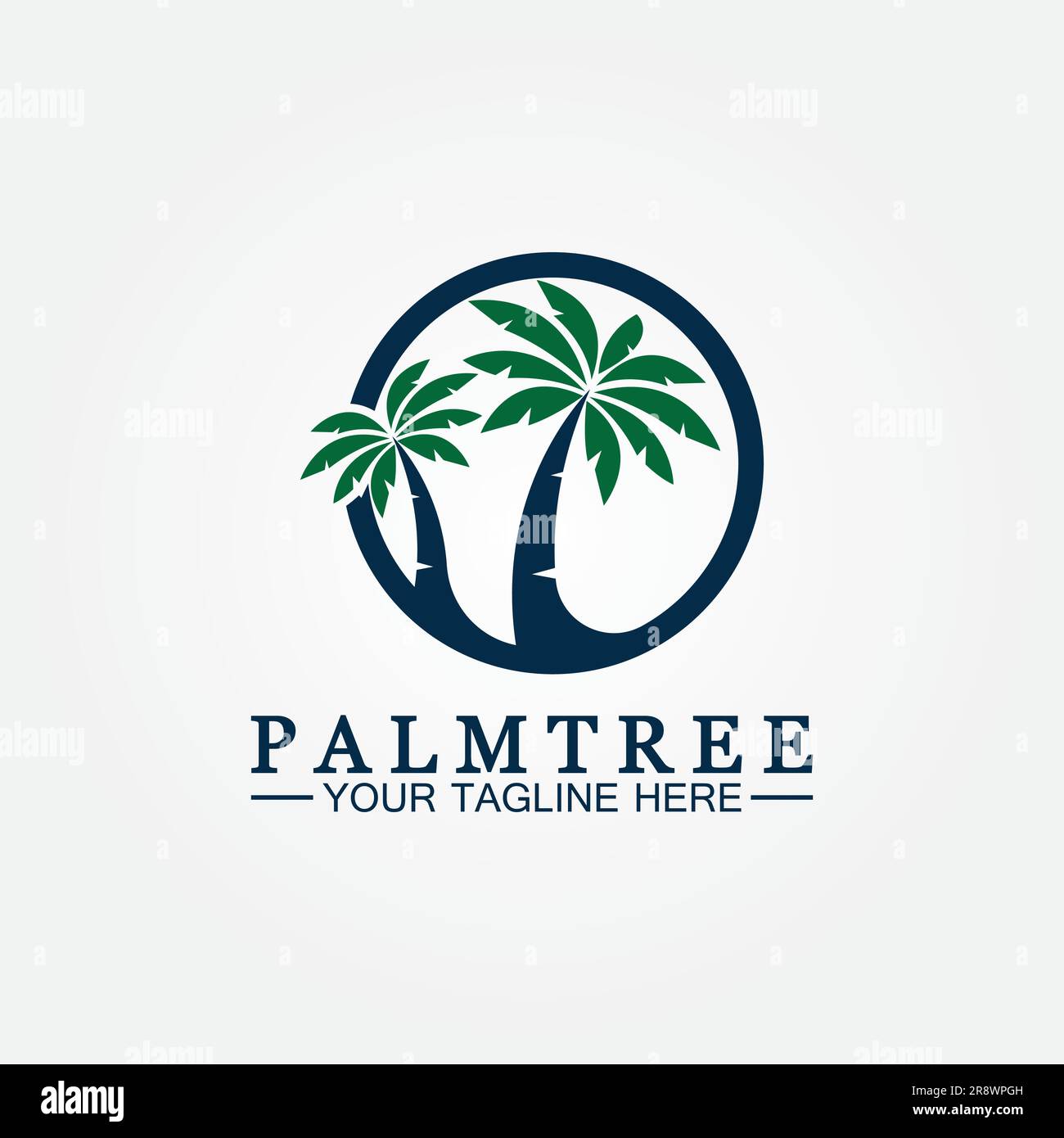 Palm tree summer logo template vector illustration Stock Vector