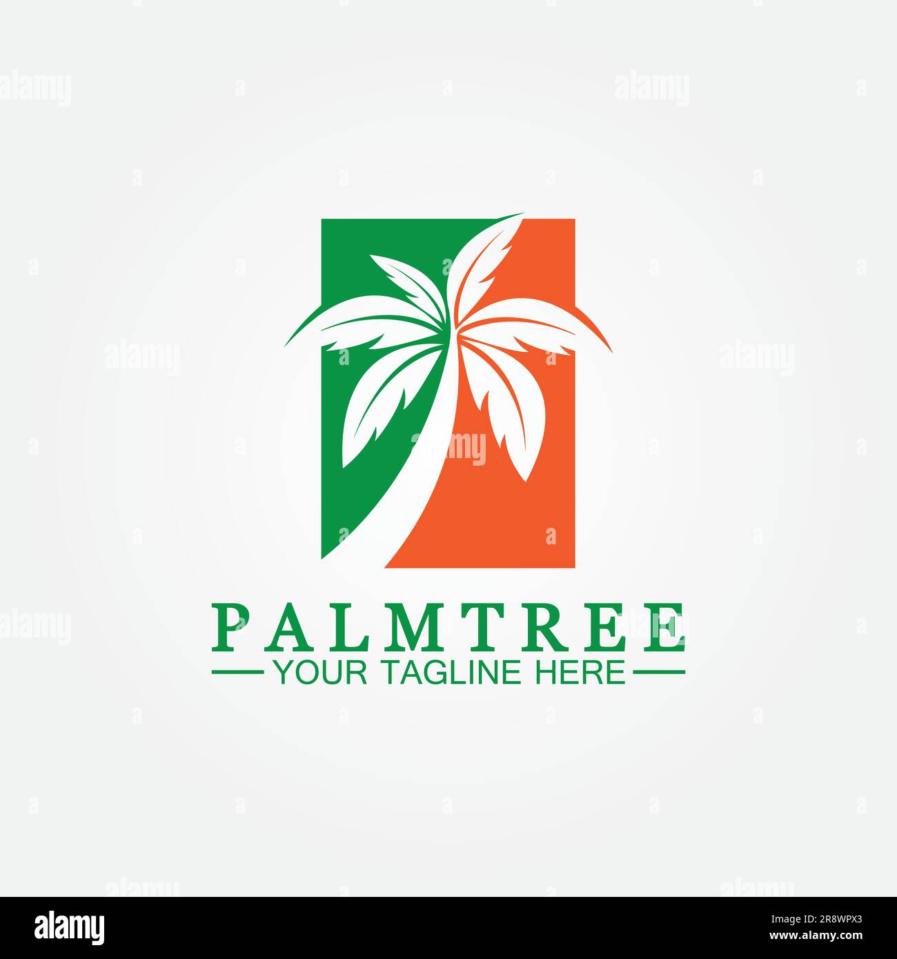 Palm tree summer logo template vector illustration Stock Vector