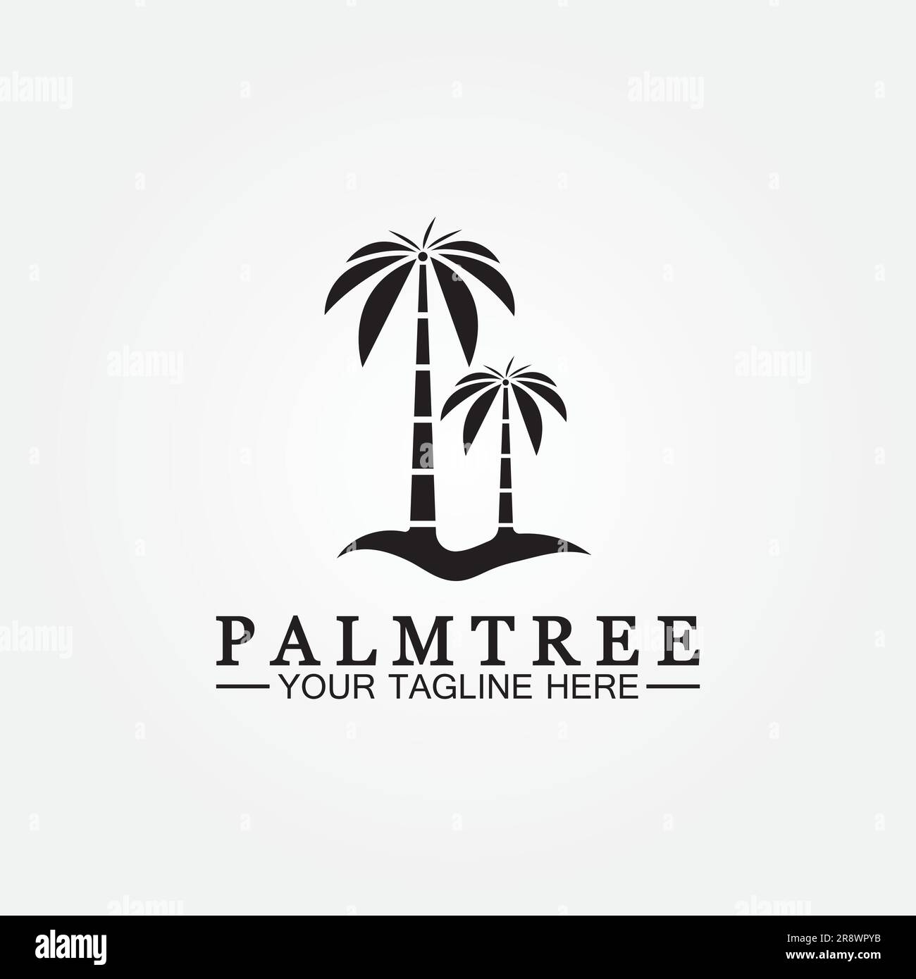 Palm tree summer logo template vector illustration Stock Vector