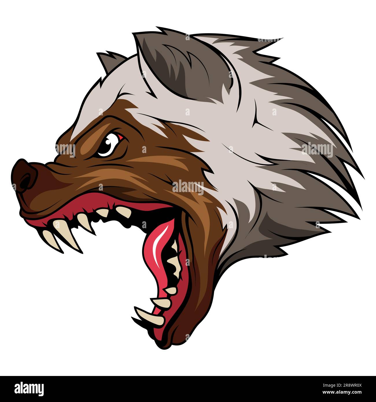 Wolverine. Vector illustration of a angry forest animal Stock Vector