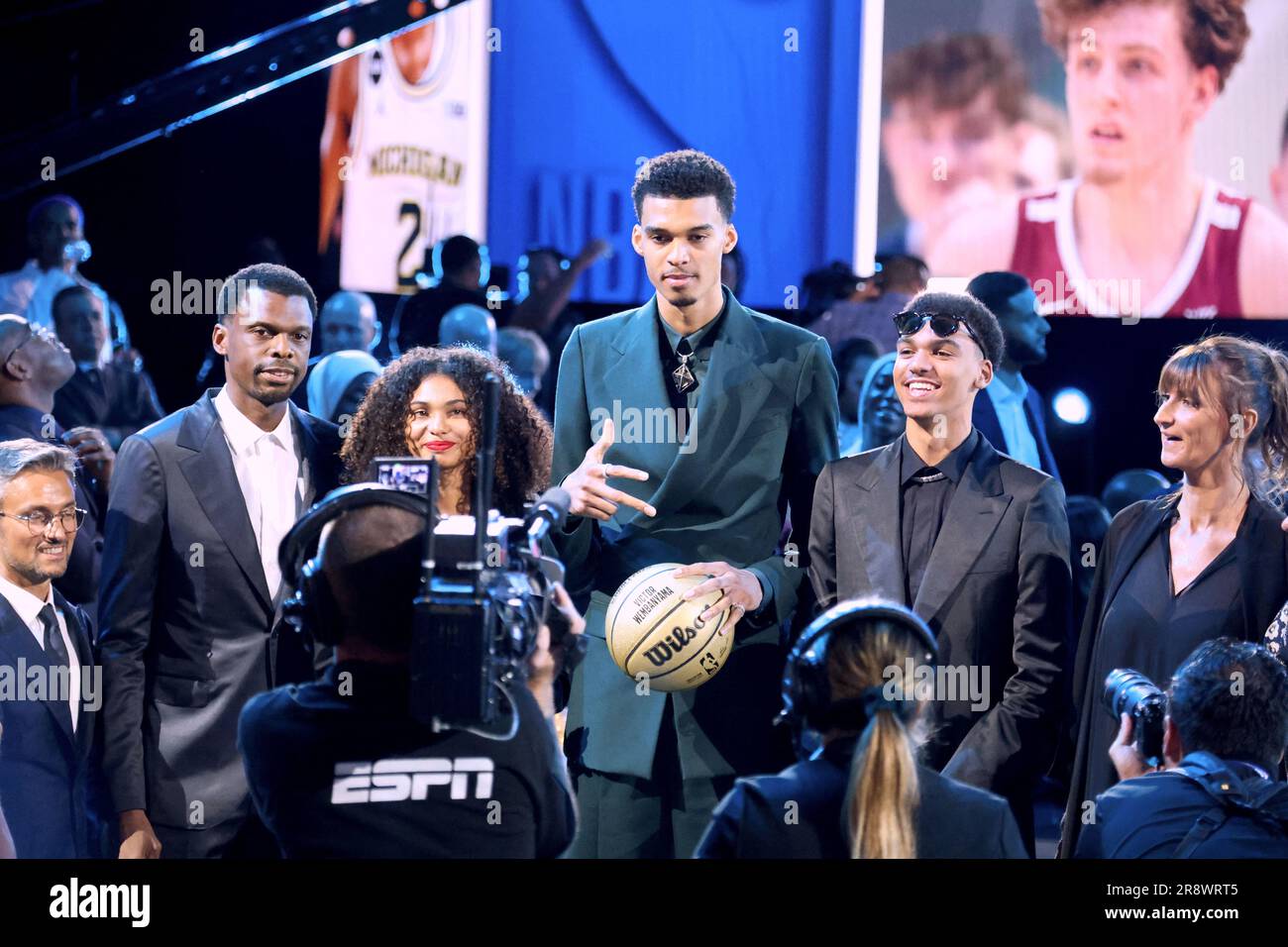 Victor Wembanyama during the All Star Game 2022 at The Accor Arena, in  Paris, France on December 29, 2022. LeBron James has labelled him an  'alien', Steph Curry likened the French phenom