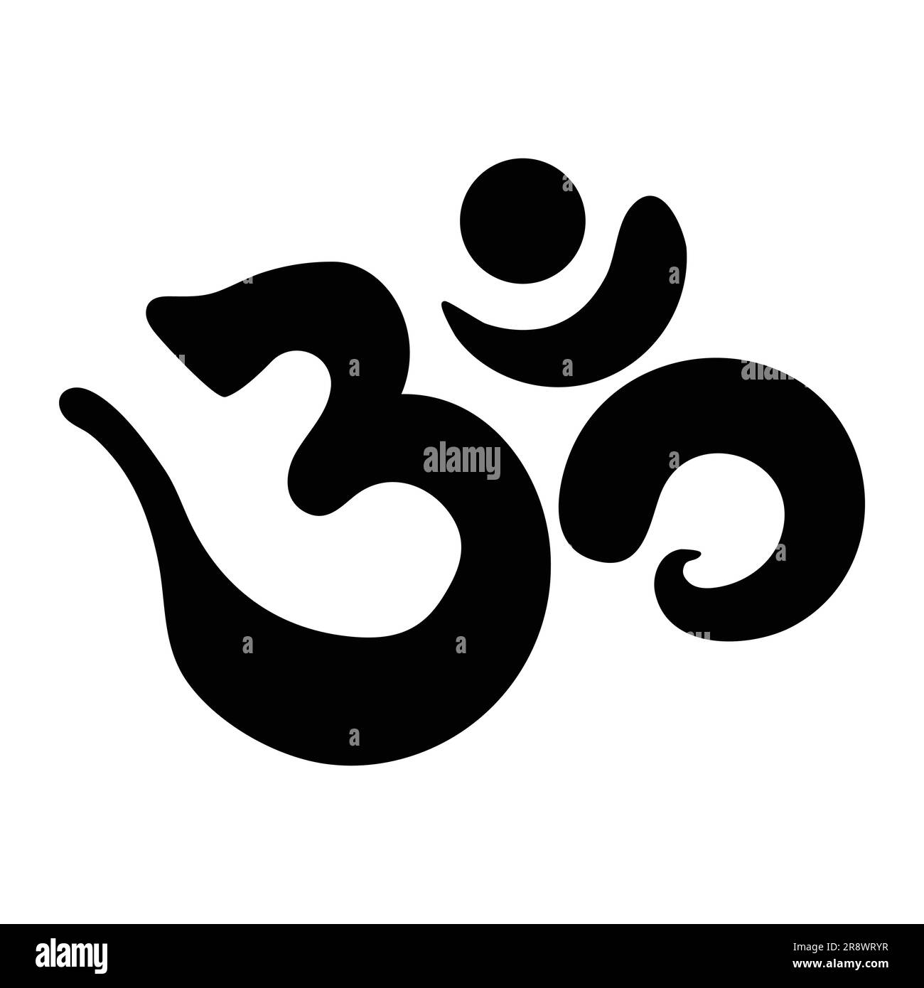 Om Symbol Ohm Hinduism, Om, monochrome, religious Symbol, black png