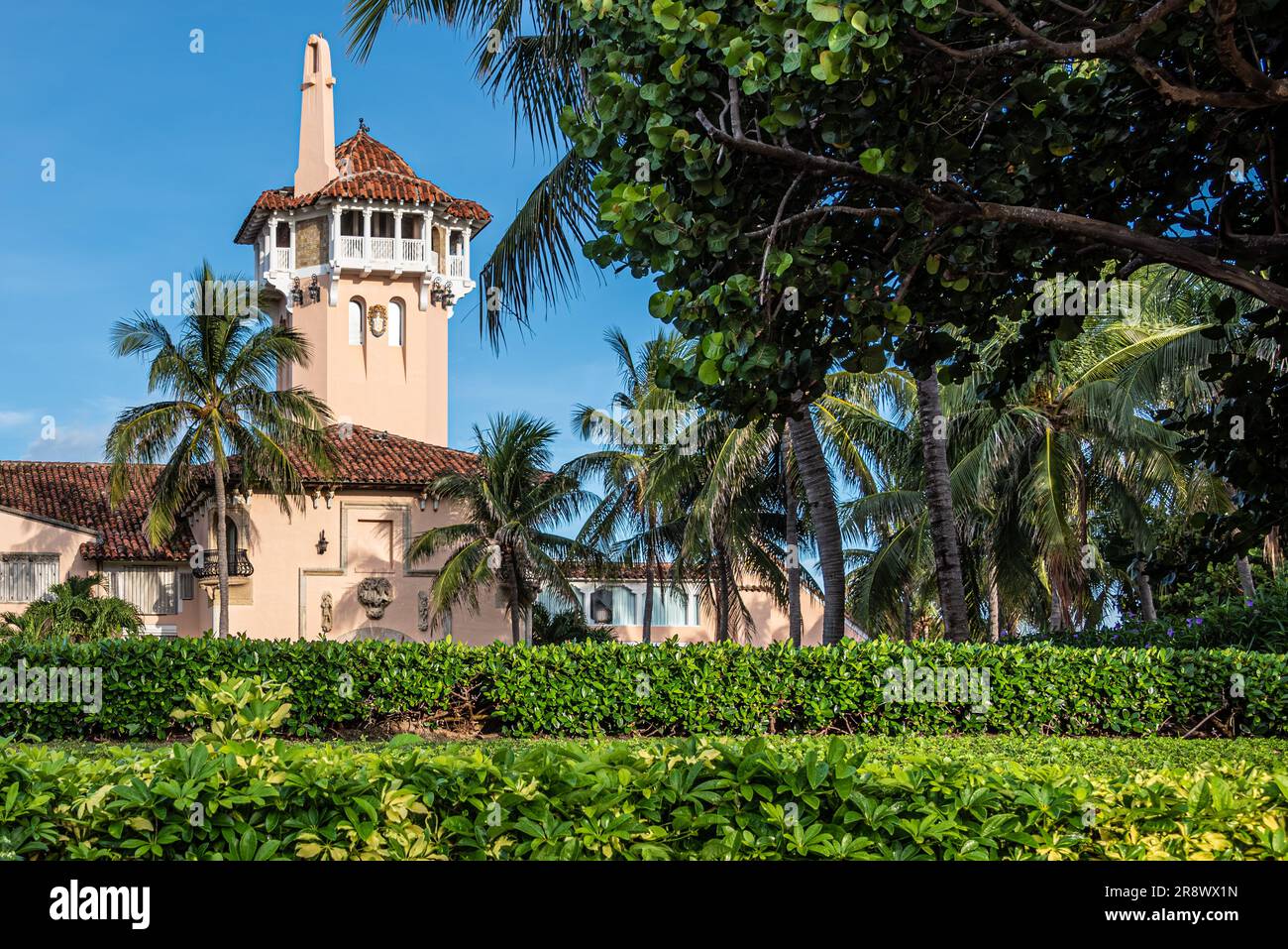 Mar-a-Lago, the Palm Beach, Florida, estate of President Donald Trump. (USA) Stock Photo