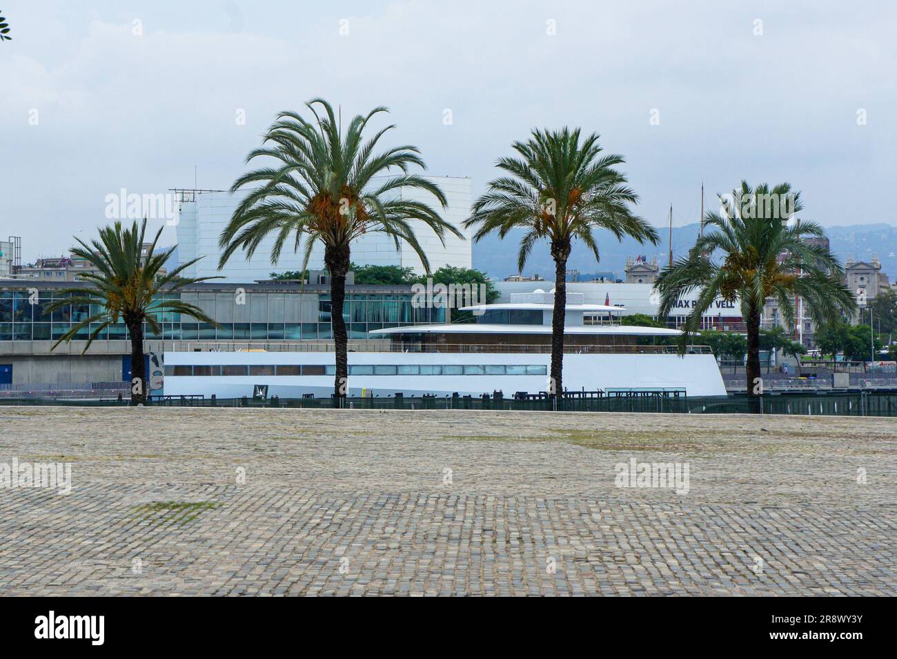 The iYacht Apple CEO Steve Jobs superyacht Venus docked in Barcelona