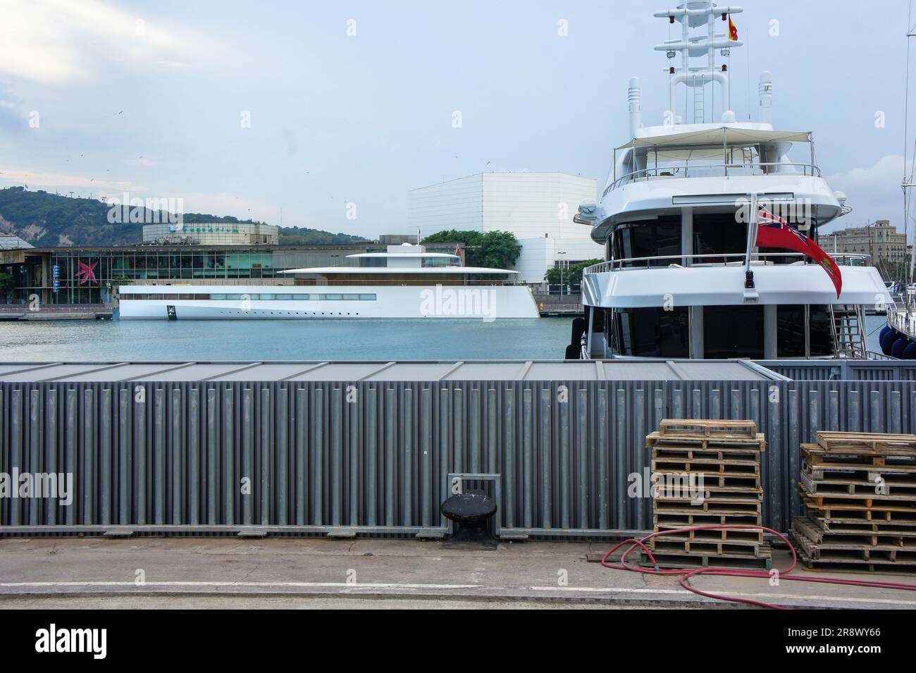 The iYacht Apple CEO Steve Jobs superyacht Venus docked in Barcelona