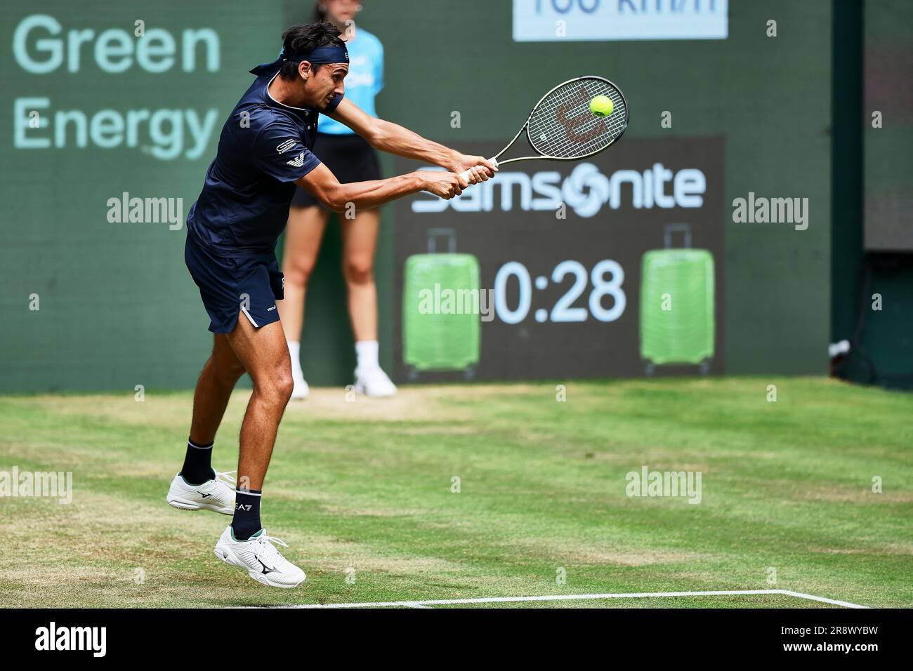 Halle Westf, Westfalen, Germany. 22nd June, 2023. LORENZO SONEGO (ITA) in action during the Terra Wortmann Open at Owl Arena (Credit Image: © Mathias Schulz/ZUMA Press Wire) EDITORIAL USAGE ONLY! Not for Commercial USAGE! Stock Photo