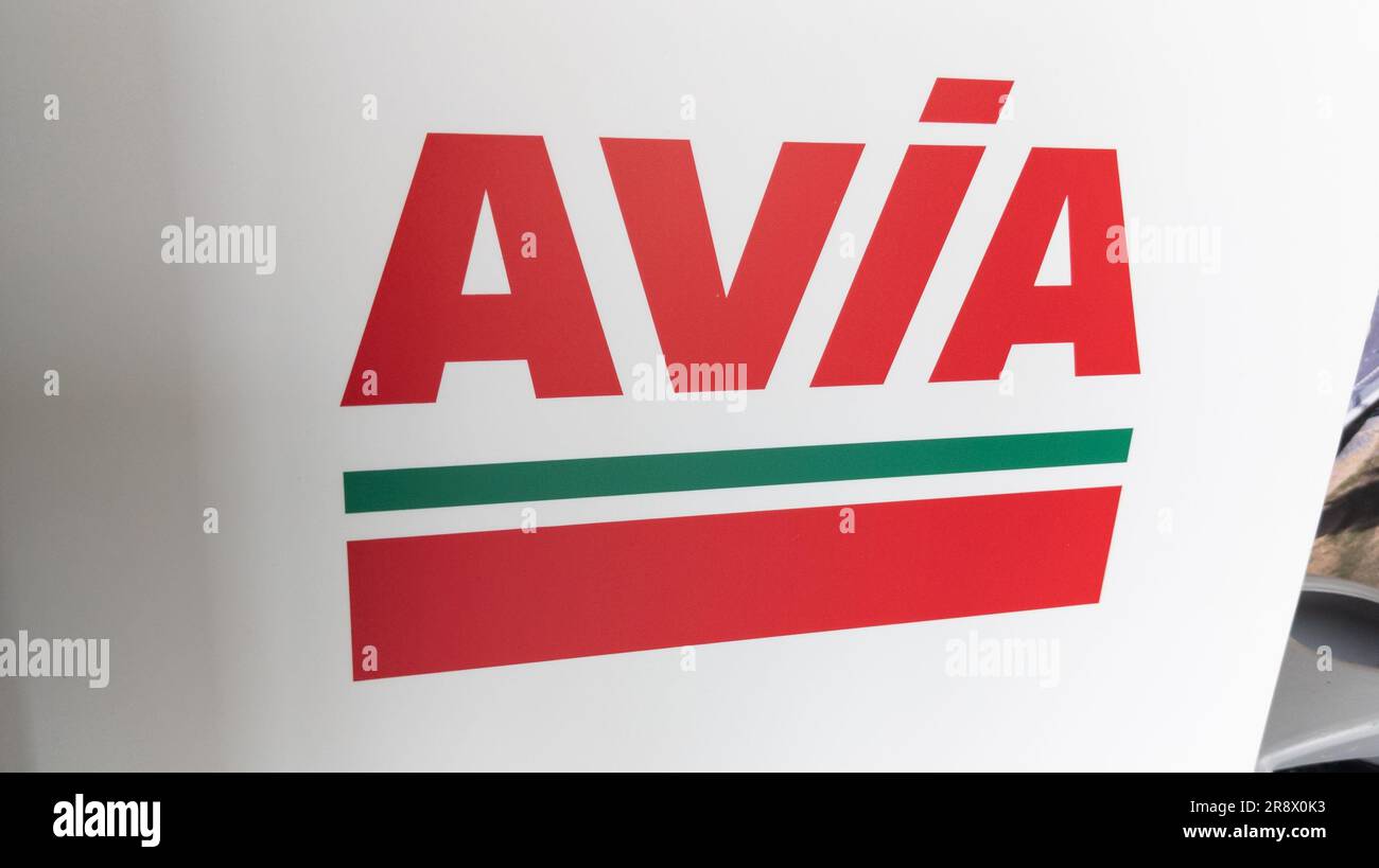 Bordeaux , Aquitaine France - 06 16 2023 : Avia fuel gas vehicle station  brand text company logo sign car service petrol pump Stock Photo - Alamy