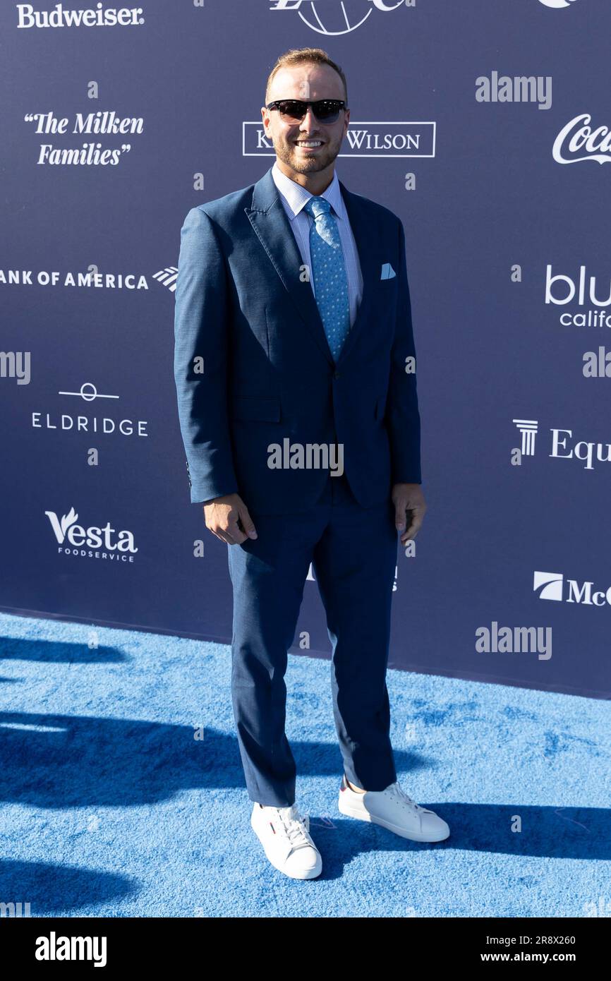 Celebrities attend the 4th Annual Los Angeles Dodgers Foundation Blue  Diamond Gala at Dodger Stadium. Featuring: Nomar Garciaparra, Mia Hamm  Where: Los Angeles, California, United States When: 11 Jun 2018 Credit:  Brian