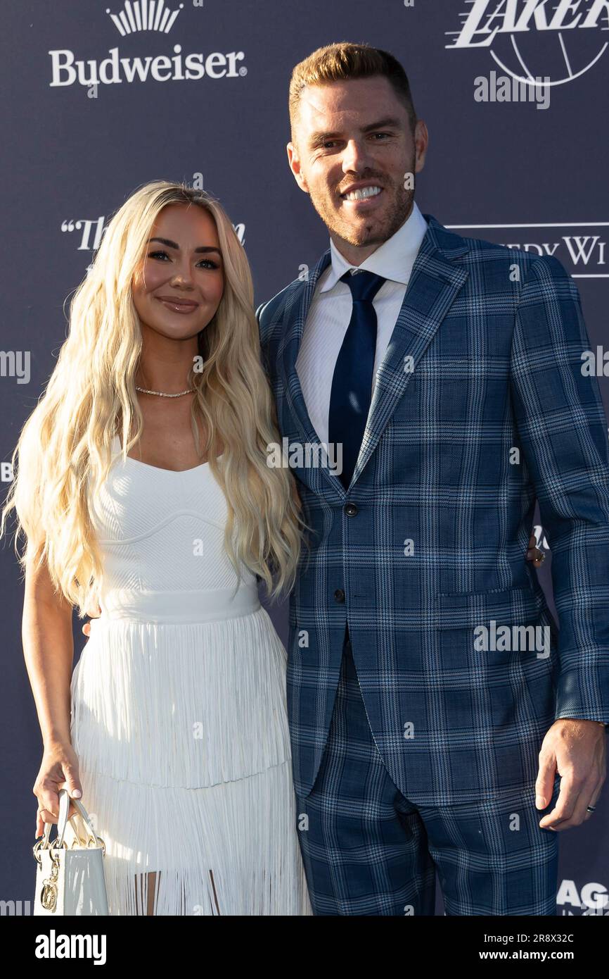 Los Angeles, USA. 22nd June, 2023. Chelsea Freeman and Freddie Freeman  attend the arrivals of the 2023 Blue Diamond Gala at Dodger Stadium in Los  Angeles, CA on June 22, 2023. (Photo