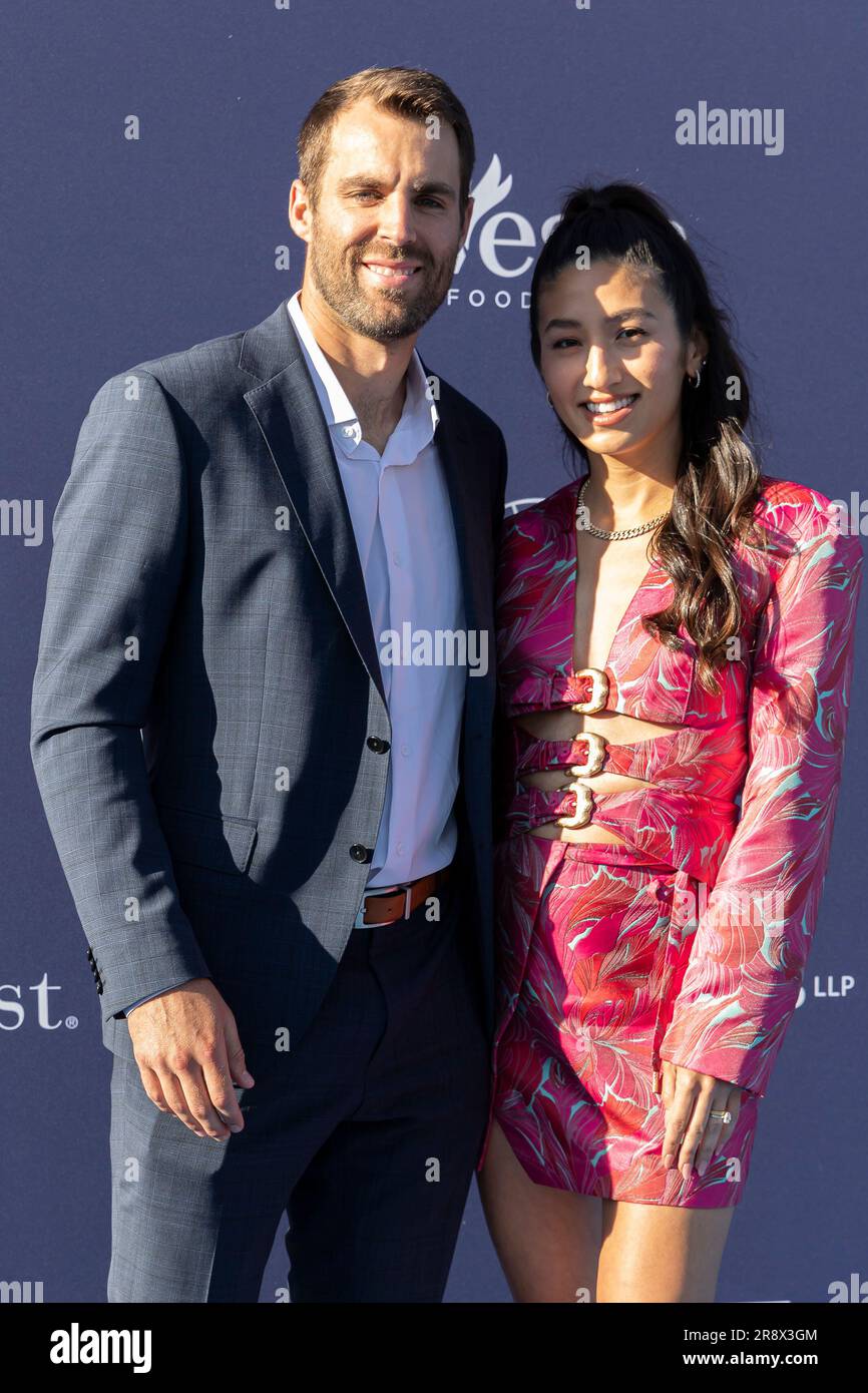 Los Angeles, USA. 22nd June, 2023. Chris Taylor and Mary Taylor attend the  arrivals of the 2023 Blue Diamond Gala at Dodger Stadium in Los Angeles, CA  on June 22, 2023. (Photo
