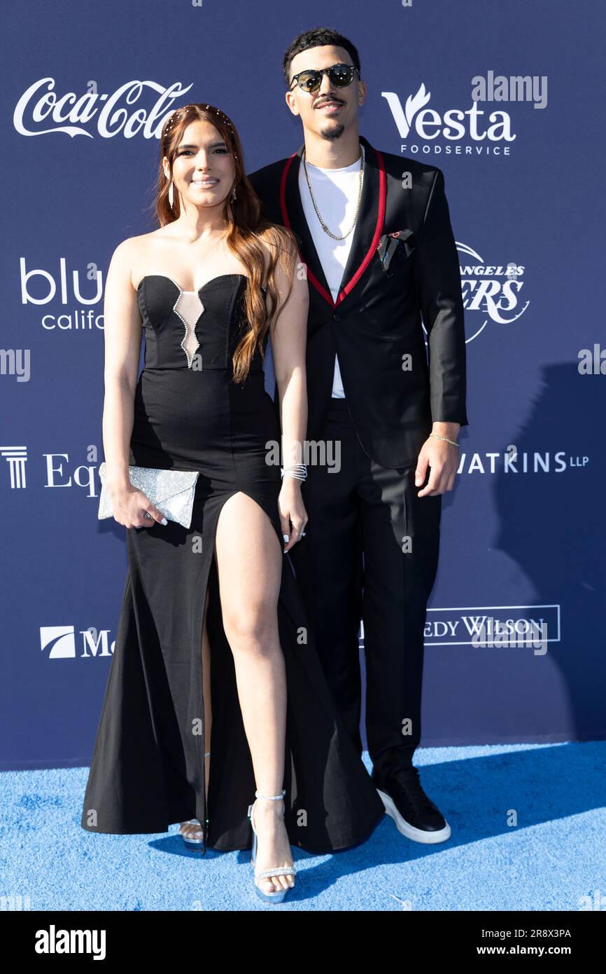 Los Angeles, USA. 22nd June, 2023. Dailin Leon and Miguel Vargas attend the  arrivals of the 2023 Blue Diamond Gala at Dodger Stadium in Los Angeles, CA  on June 22, 2023. (Photo