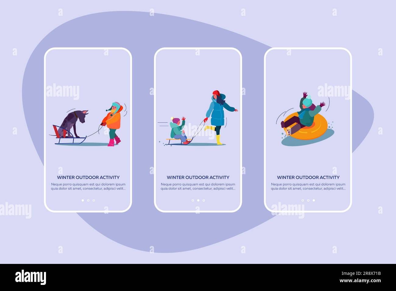Winter outdoor activity set Stock Vector Image & Art - Alamy