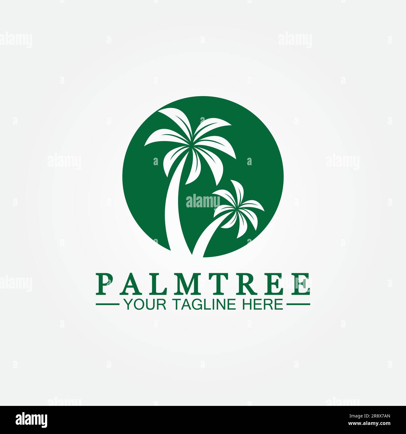 Palm tree summer logo template vector illustration Stock Vector
