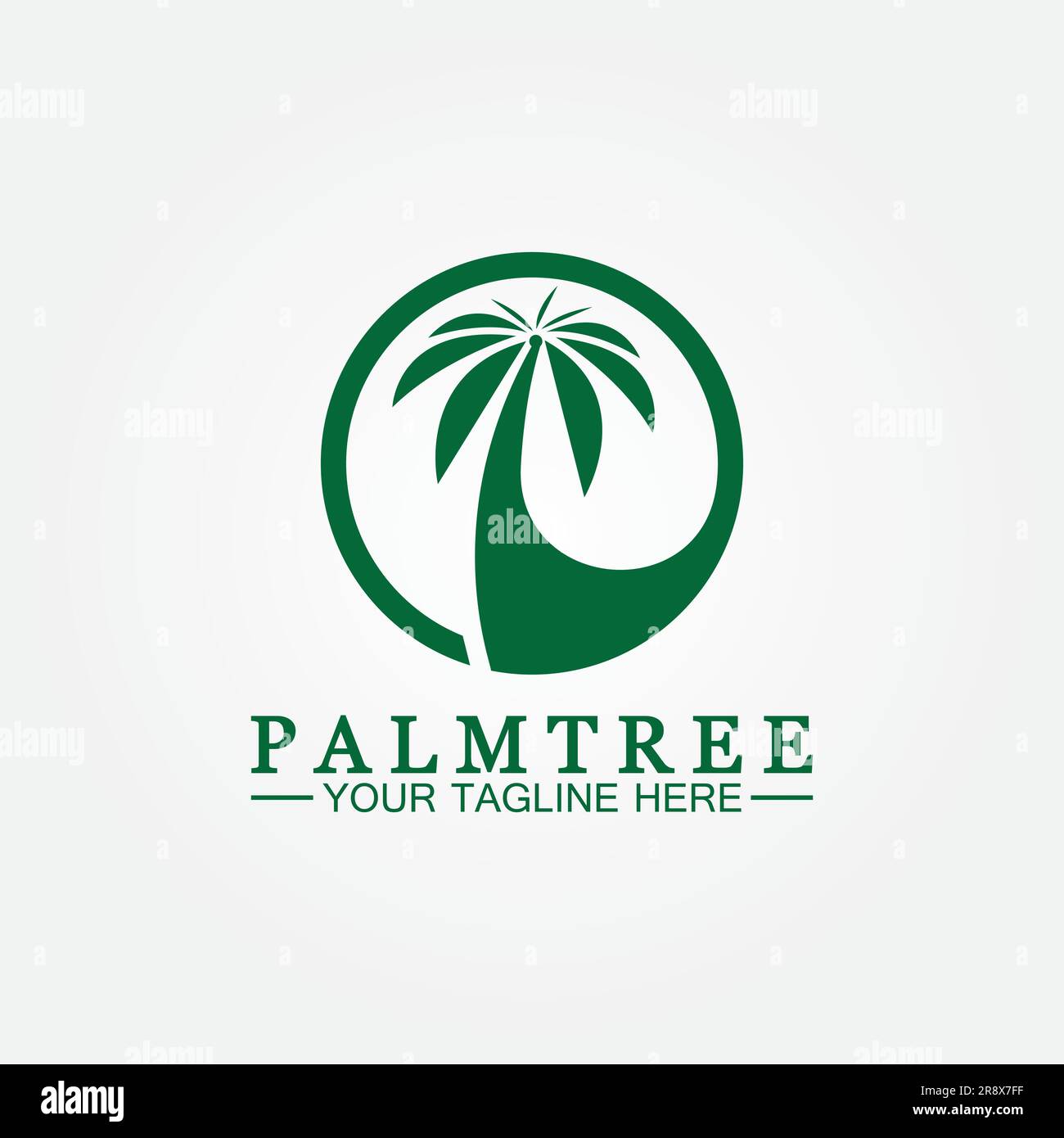 Palm tree summer logo template vector illustration Stock Vector
