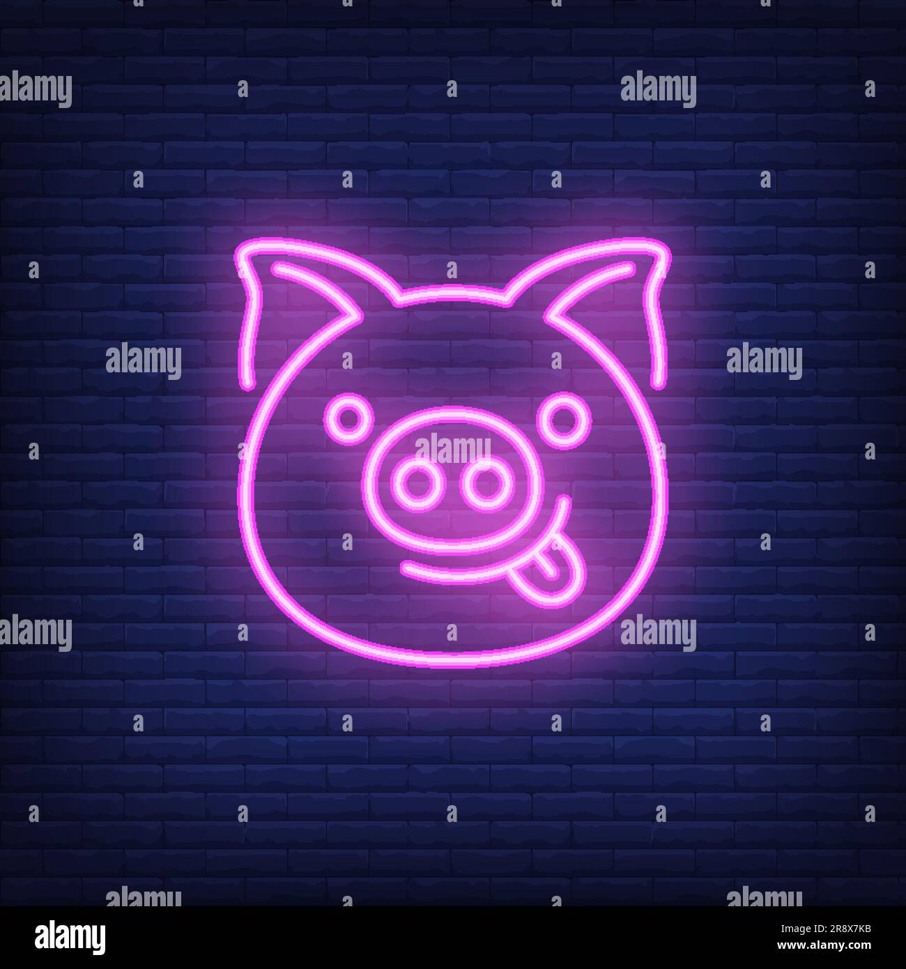 Smiling pink pig cartoon character Stock Vector Image & Art Alamy