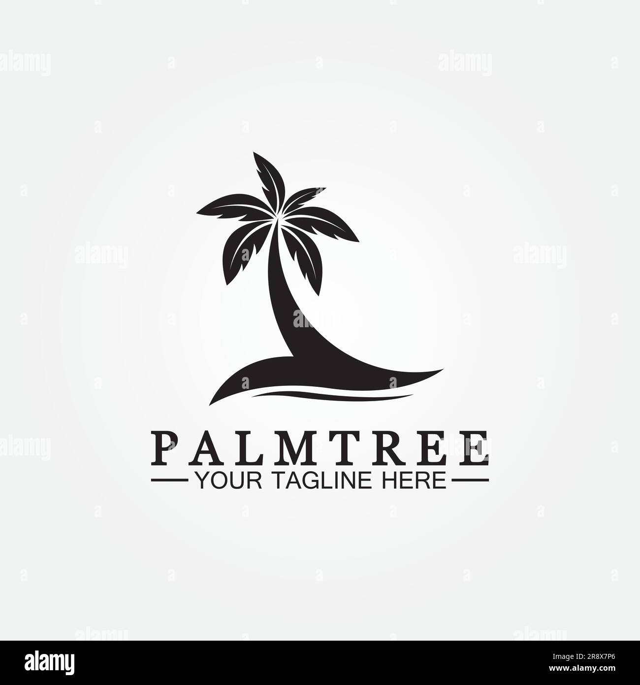 Palm tree summer logo template vector illustration Stock Vector Image ...