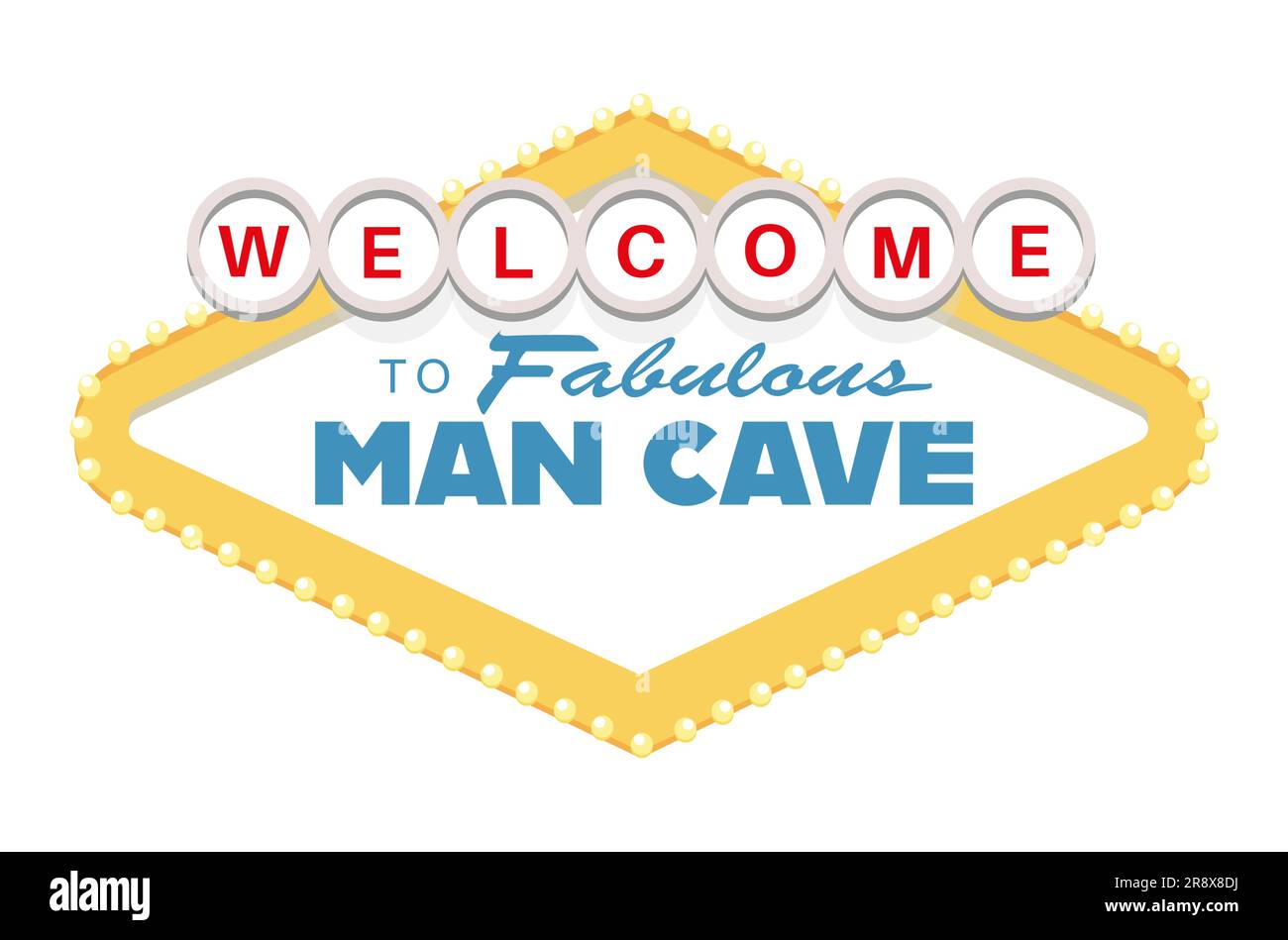 Fabulous Man Cave Vector Sign Stock Vector