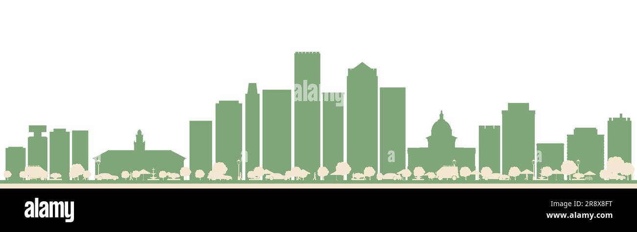 Abstract Boston USA City Skyline with Color Buildings. Vector ...