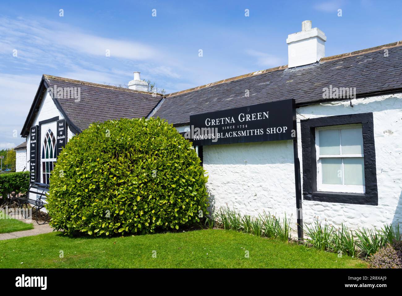 Gretna Green Famous Blacksmiths shop wedding venue in Gretna Green Dumfries and Galloway Scotland UK GB Europe Stock Photo